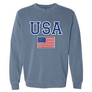 United States Flag & Patriotism Usa Garment-Dyed Sweatshirt