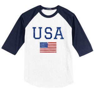 United States Flag & Patriotism Usa Baseball Sleeve Shirt