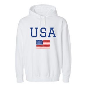 United States Flag & Patriotism Usa Garment-Dyed Fleece Hoodie