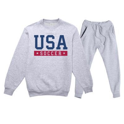 USA Soccer Fan Premium Crewneck Sweatsuit Set