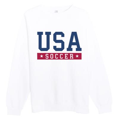 USA Soccer Fan Premium Crewneck Sweatshirt