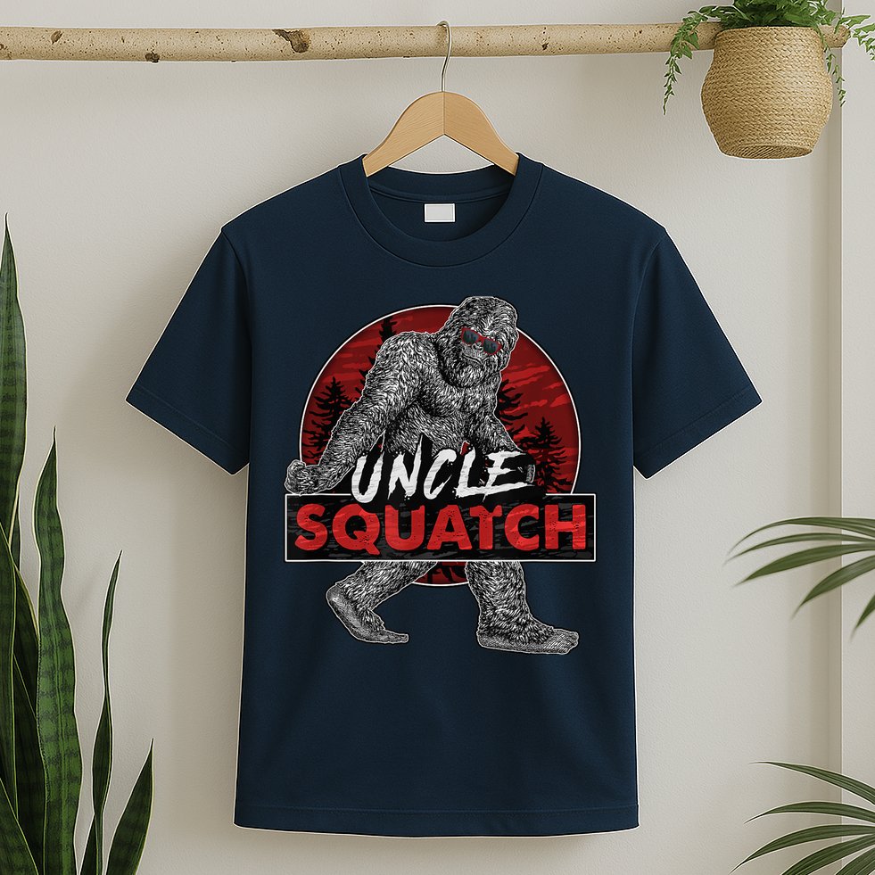  Uncle Squatch - Funny, Cool Bigfoot Sasquatch Uncle T-Shirt