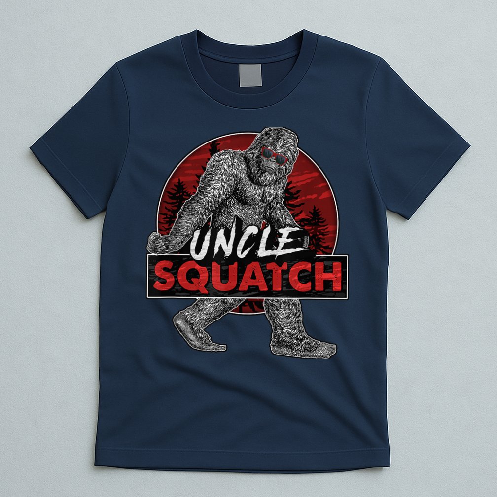  Uncle Squatch - Funny, Cool Bigfoot Sasquatch Uncle T-Shirt