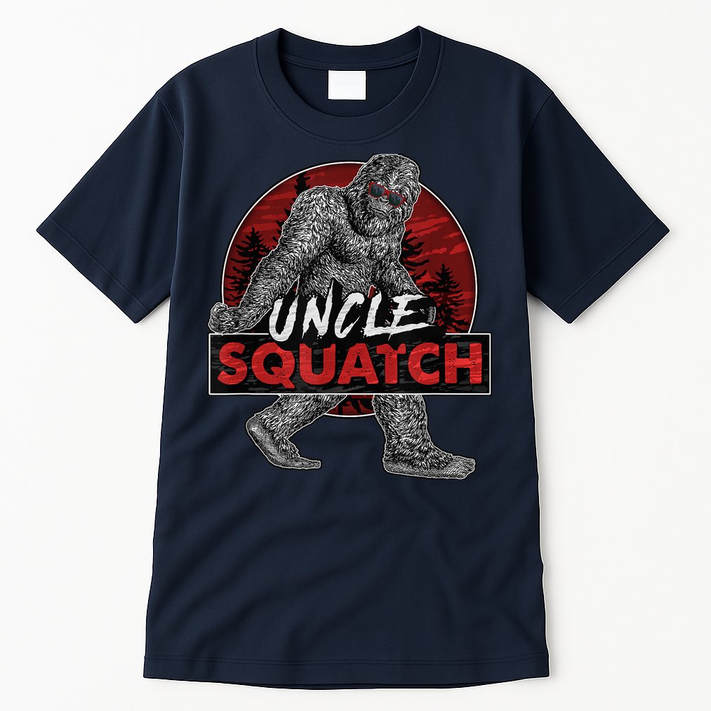  Uncle Squatch - Funny, Cool Bigfoot Sasquatch Uncle Tall T-Shirt