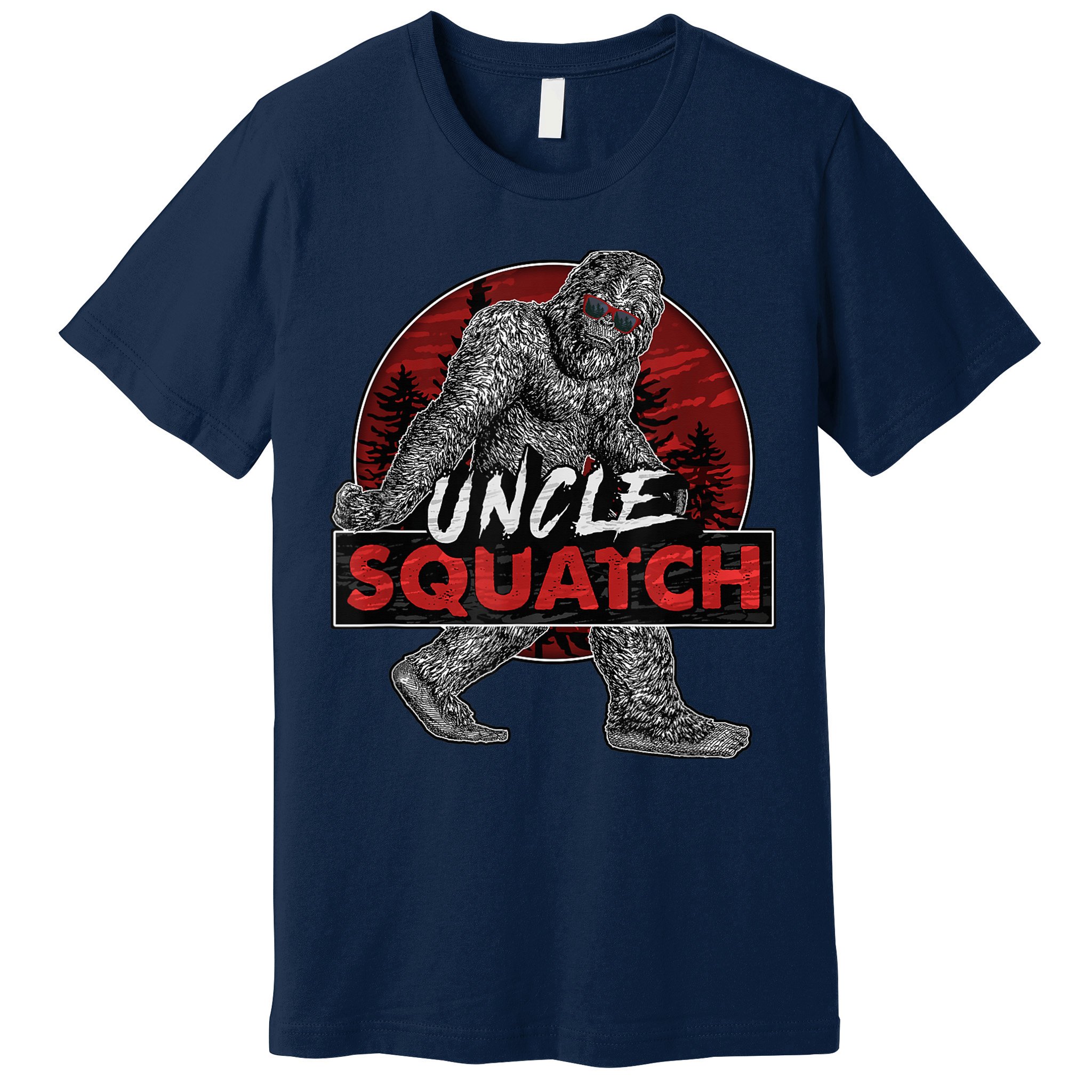 Uncle Squatch - Funny, Cool Bigfoot Sasquatch Uncle Premium T-Shirt