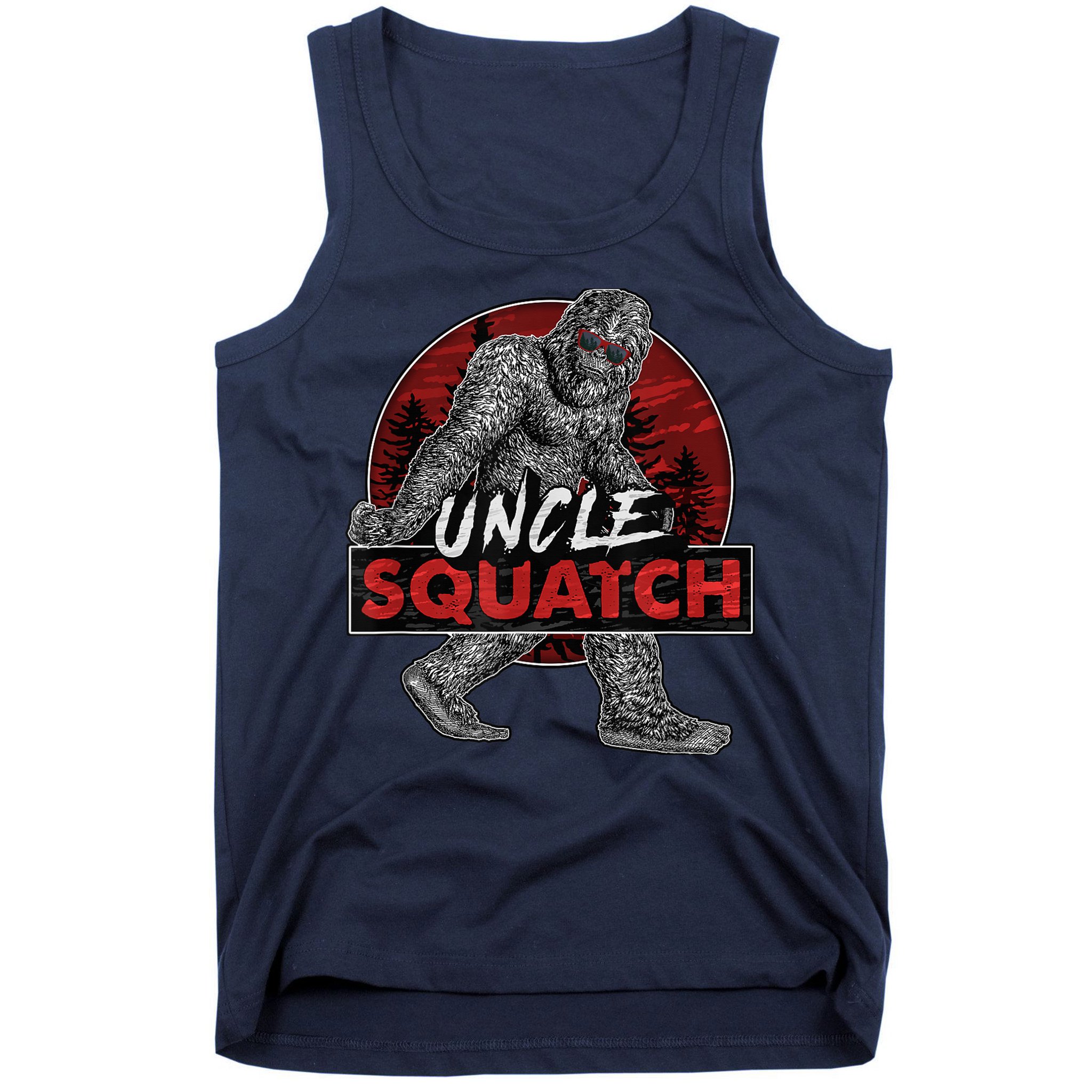  Uncle Squatch - Funny, Cool Bigfoot Sasquatch Uncle Tank Top