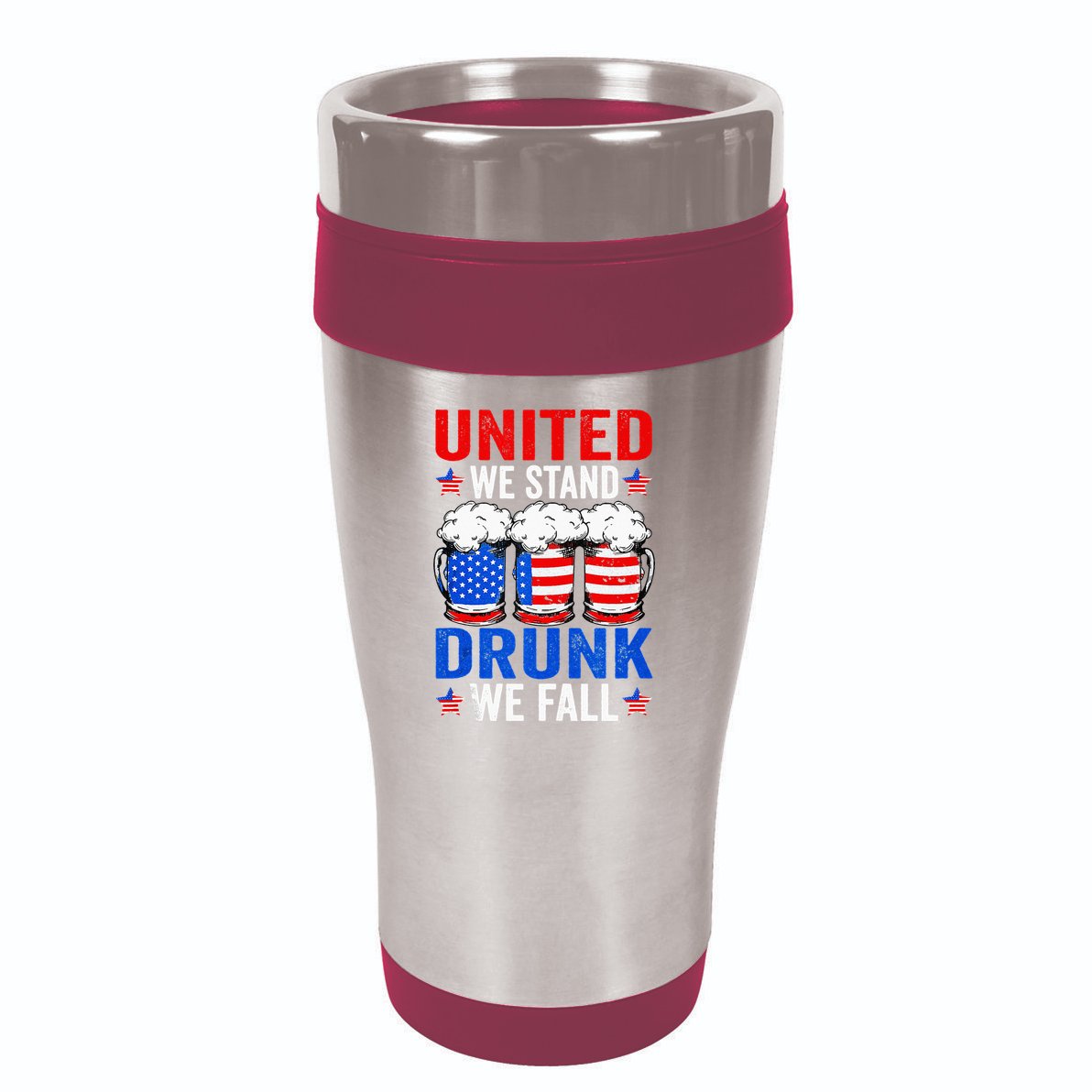 USA Sausage Funny 4th Of July 16oz Travel Tumbler