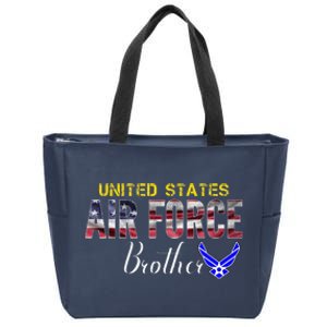 United States Flag American Air Force Brother Veteran Day Zip Tote Bag