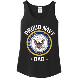 United States Fathers Day Proud Dad Ladies Essential Tank