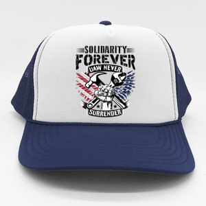 USA Solidarity Forever UAW Never Surrender UAW Union Strong Trucker Hat