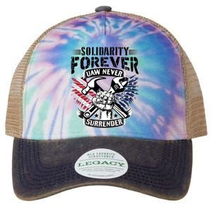 USA Solidarity Forever UAW Never Surrender UAW Union Strong Legacy Tie Dye Trucker Hat