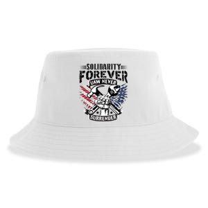 USA Solidarity Forever UAW Never Surrender UAW Union Strong Sustainable Bucket Hat