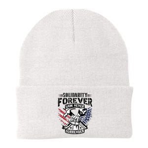 USA Solidarity Forever UAW Never Surrender UAW Union Strong Knit Cap Winter Beanie