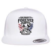 USA Solidarity Forever UAW Never Surrender UAW Union Strong Flat Bill Trucker Hat