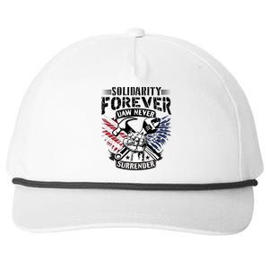 USA Solidarity Forever UAW Never Surrender UAW Union Strong Snapback Five-Panel Rope Hat