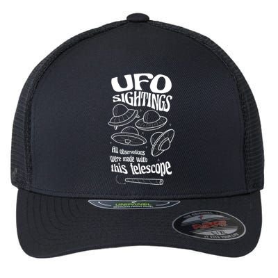 UFO Sightings Funny Flexfit Unipanel Trucker Cap