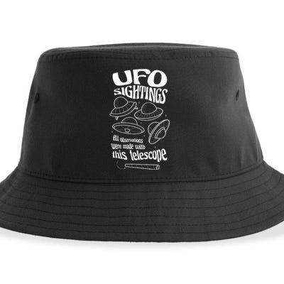 UFO Sightings Funny Sustainable Bucket Hat