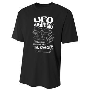 UFO Sightings Funny Performance Sprint T-Shirt