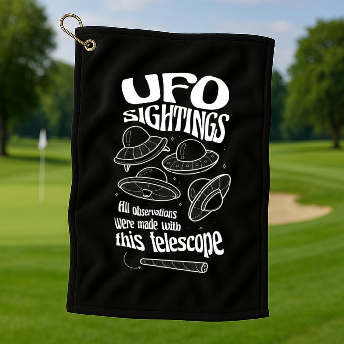 UFO Sightings Funny Golf Towel