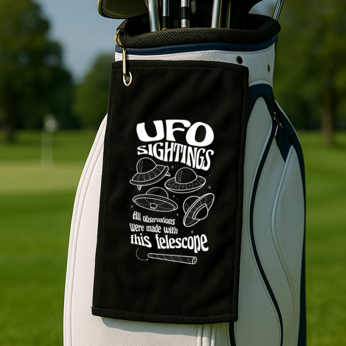 UFO Sightings Funny Golf Towel