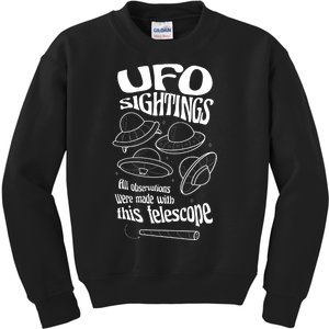 UFO Sightings Funny Kids Sweatshirt