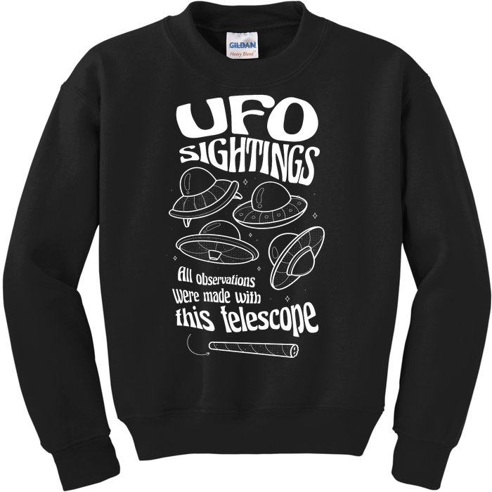 UFO Sightings Funny Kids Sweatshirt