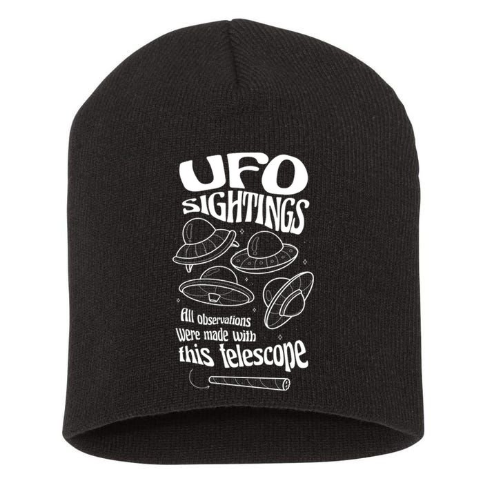 UFO Sightings Funny Short Acrylic Beanie