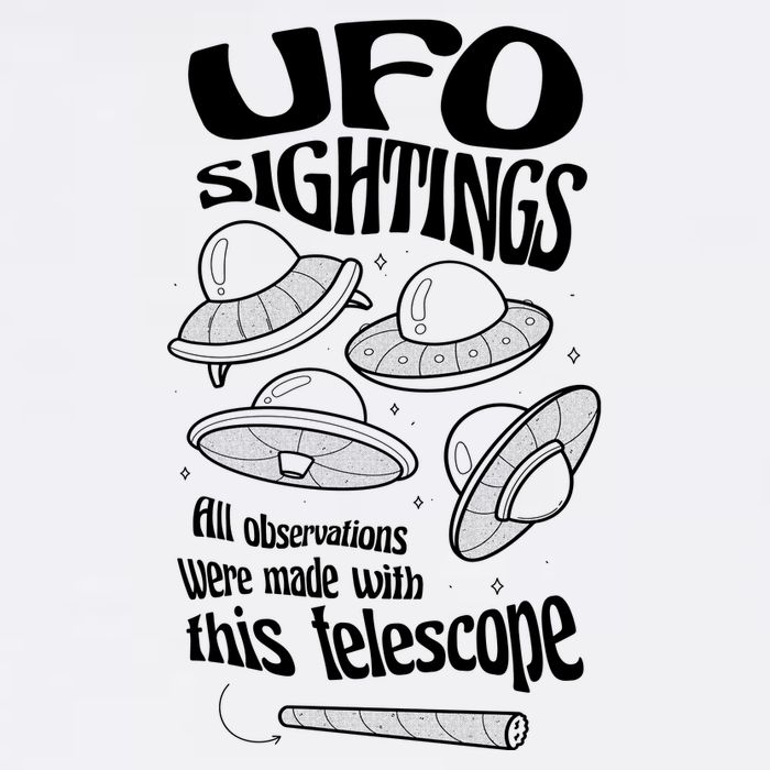 UFO Sightings Funny Garment-Dyed Sweatshirt