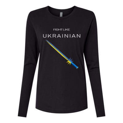 Ukrainian Sword Fight Like Ukrainian Fight Like Ukraine Womens Cotton Relaxed Long Sleeve T-Shirt