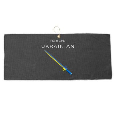 Ukrainian Sword Fight Like Ukrainian Fight Like Ukraine Large Microfiber Waffle Golf Towel