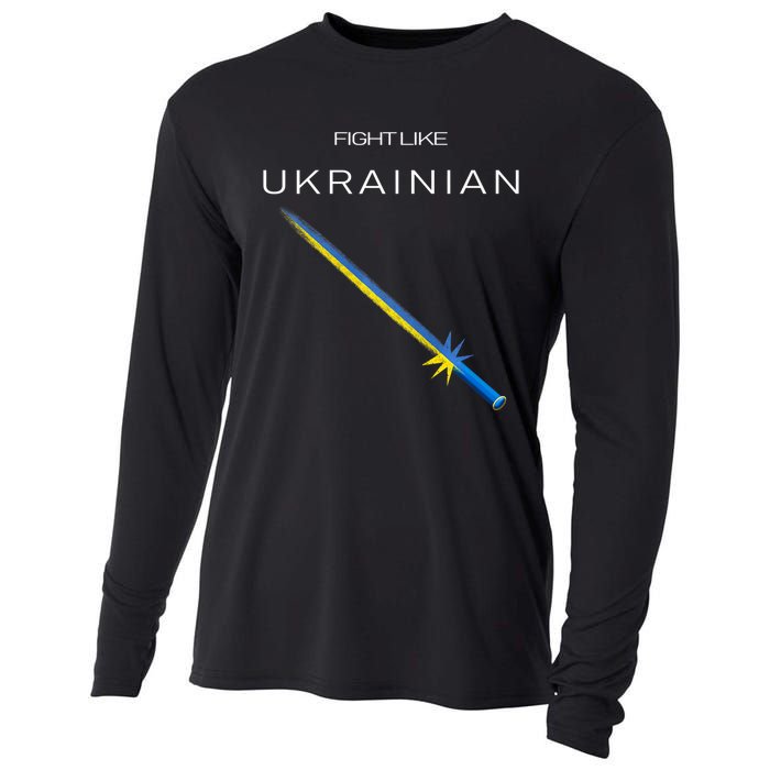 Ukrainian Sword Fight Like Ukrainian Fight Like Ukraine Cooling Performance Long Sleeve Crew