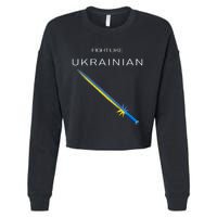 Ukrainian Sword Fight Like Ukrainian Fight Like Ukraine Cropped Pullover Crew