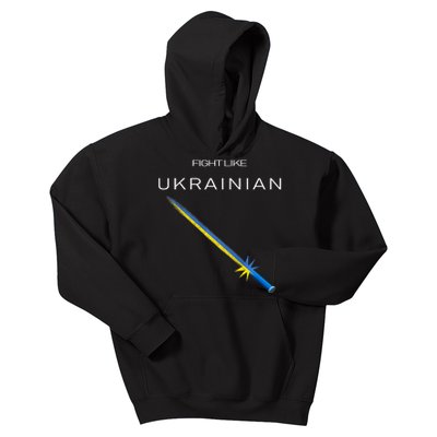 Ukrainian Sword Fight Like Ukrainian Fight Like Ukraine Kids Hoodie