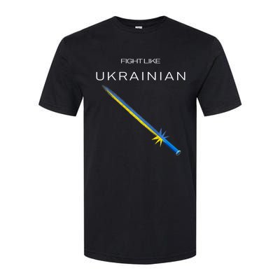 Ukrainian Sword Fight Like Ukrainian Fight Like Ukraine Softstyle CVC T-Shirt