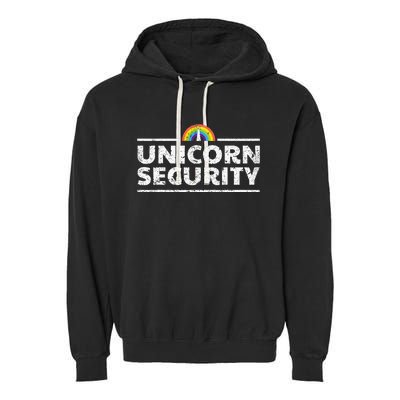 Unicorn Security Funny Cute Police Halloween Costume Garment-Dyed Fleece Hoodie