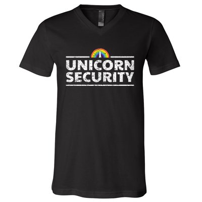 Unicorn Security Funny Cute Police Halloween Costume V-Neck T-Shirt