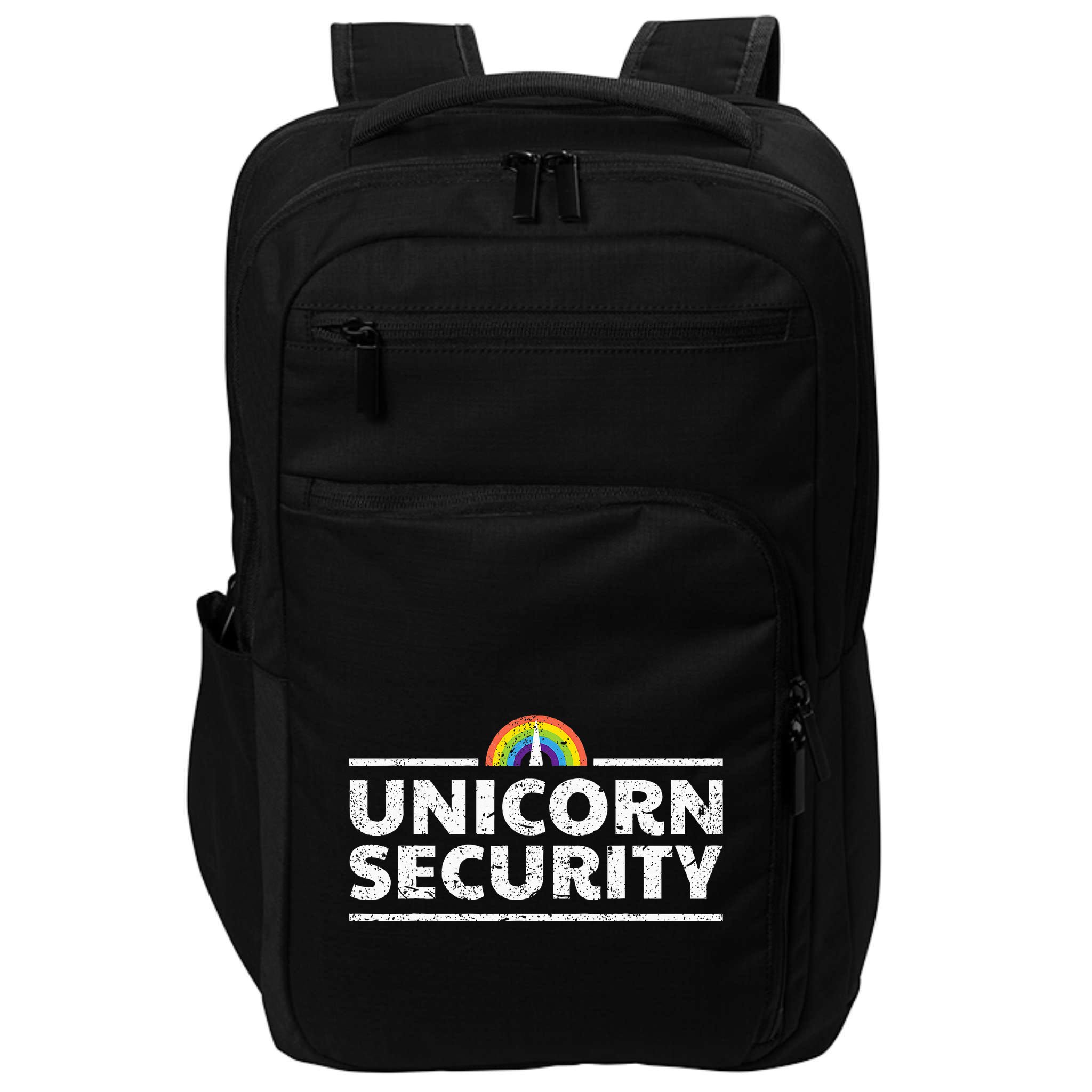 Unicorn Security Funny Cute Police Halloween Costume Impact Tech Backpack