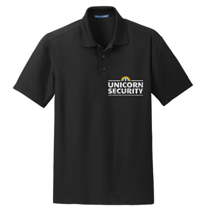 Unicorn Security Funny Cute Police Halloween Costume Dry Zone Grid Polo