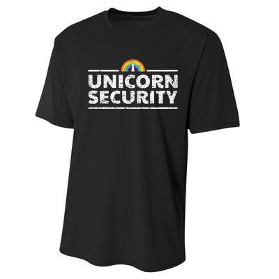 Unicorn Security Funny Cute Police Halloween Costume Performance Sprint T-Shirt