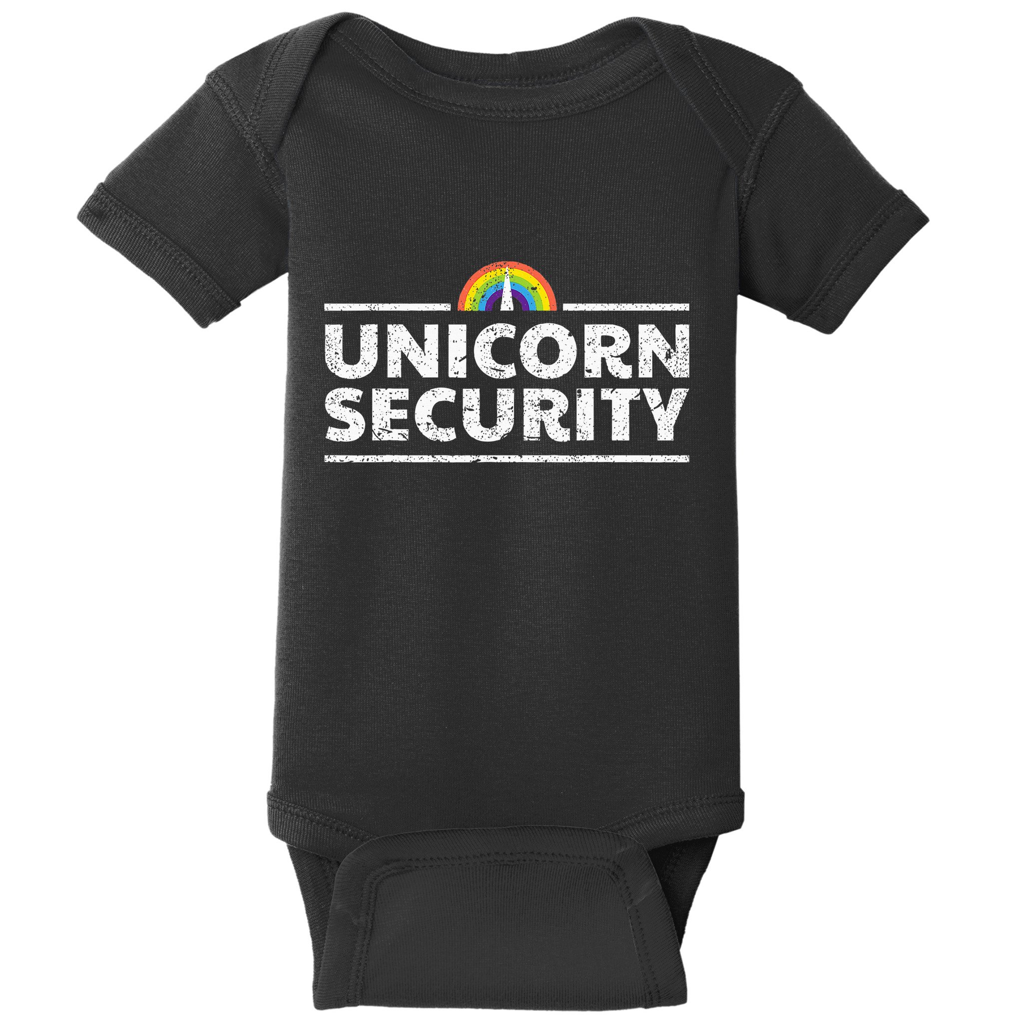 Unicorn Security Funny Cute Police Halloween Costume Baby Bodysuit
