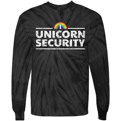 Unicorn Security Funny Cute Police Halloween Costume Tie-Dye Long Sleeve Shirt