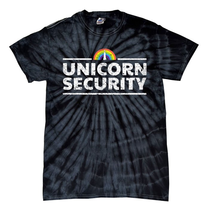 Unicorn Security Funny Cute Police Halloween Costume Tie-Dye T-Shirt