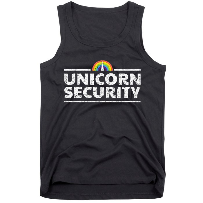 Unicorn Security Funny Cute Police Halloween Costume Tank Top