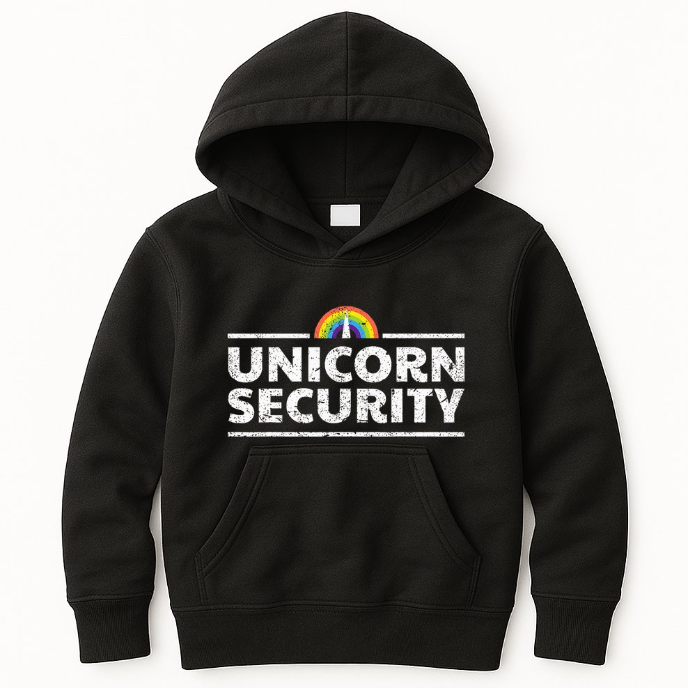 Unicorn Security Funny Cute Police Halloween Costume Kids Hoodie