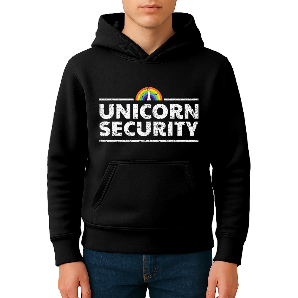 Unicorn Security Funny Cute Police Halloween Costume Kids Hoodie
