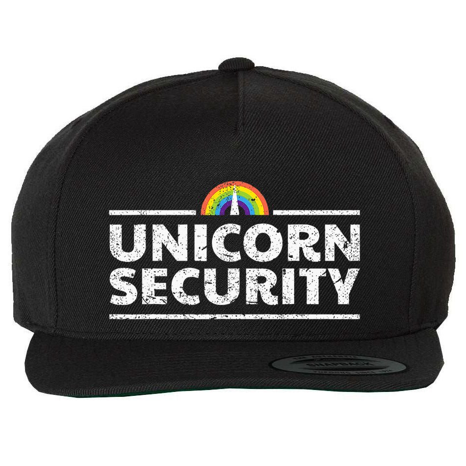 Unicorn Security Funny Cute Police Halloween Costume Wool Snapback Cap
