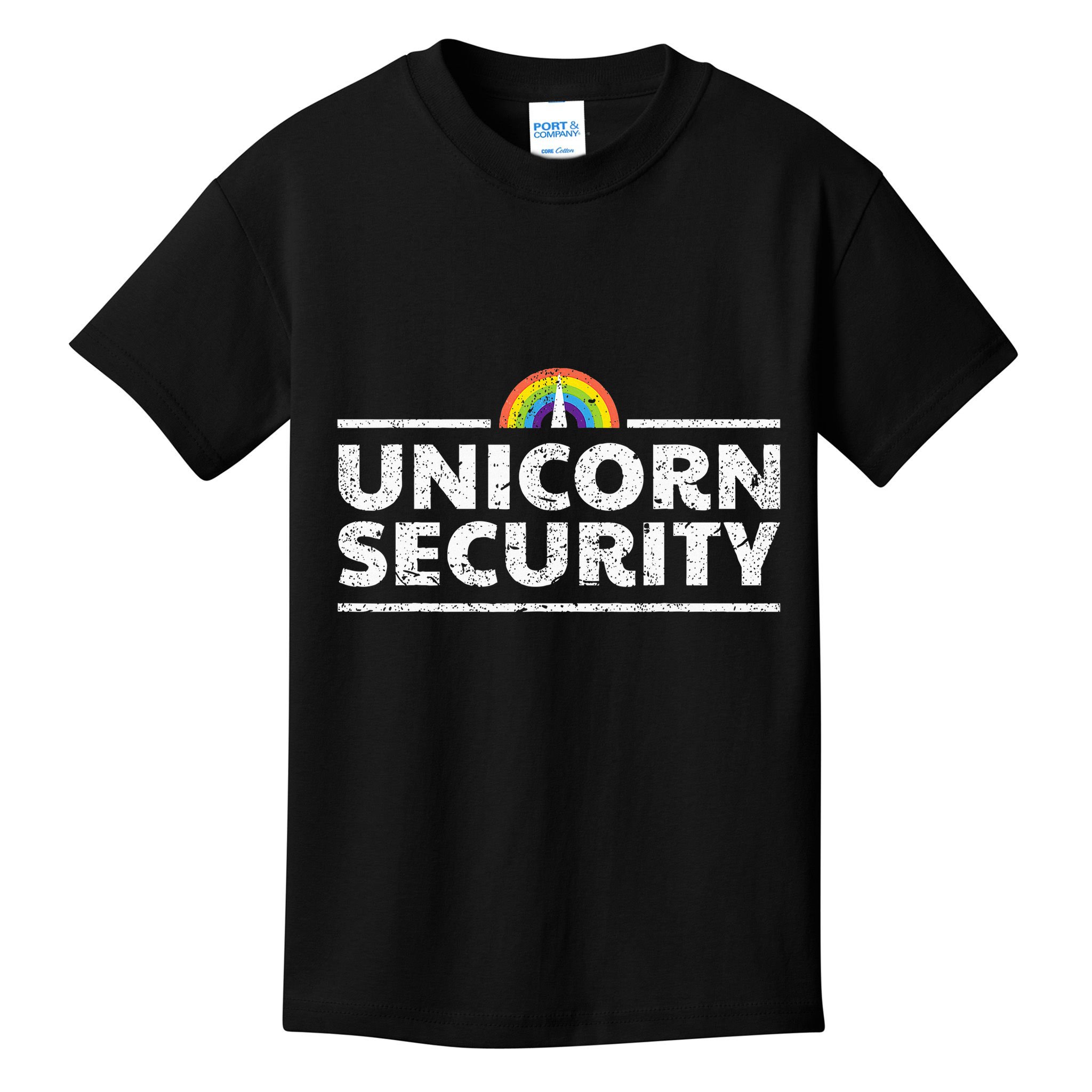 Unicorn Security Funny Cute Police Halloween Costume Kids T-Shirt