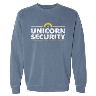 Unicorn Security Funny Cute Police Halloween Costume Garment-Dyed Sweatshirt