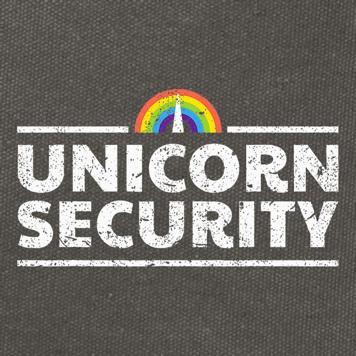 Unicorn Security Funny Cute Police Halloween Costume Cotton Canvas Backpack