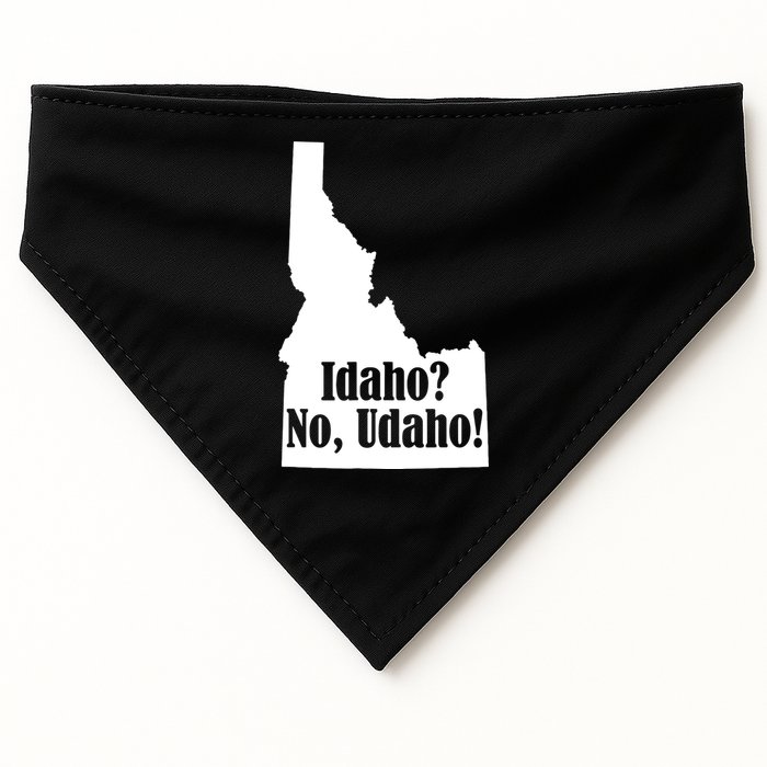 Udaho Shirts Funny Idaho No Udaho USA-Made Doggie Bandana